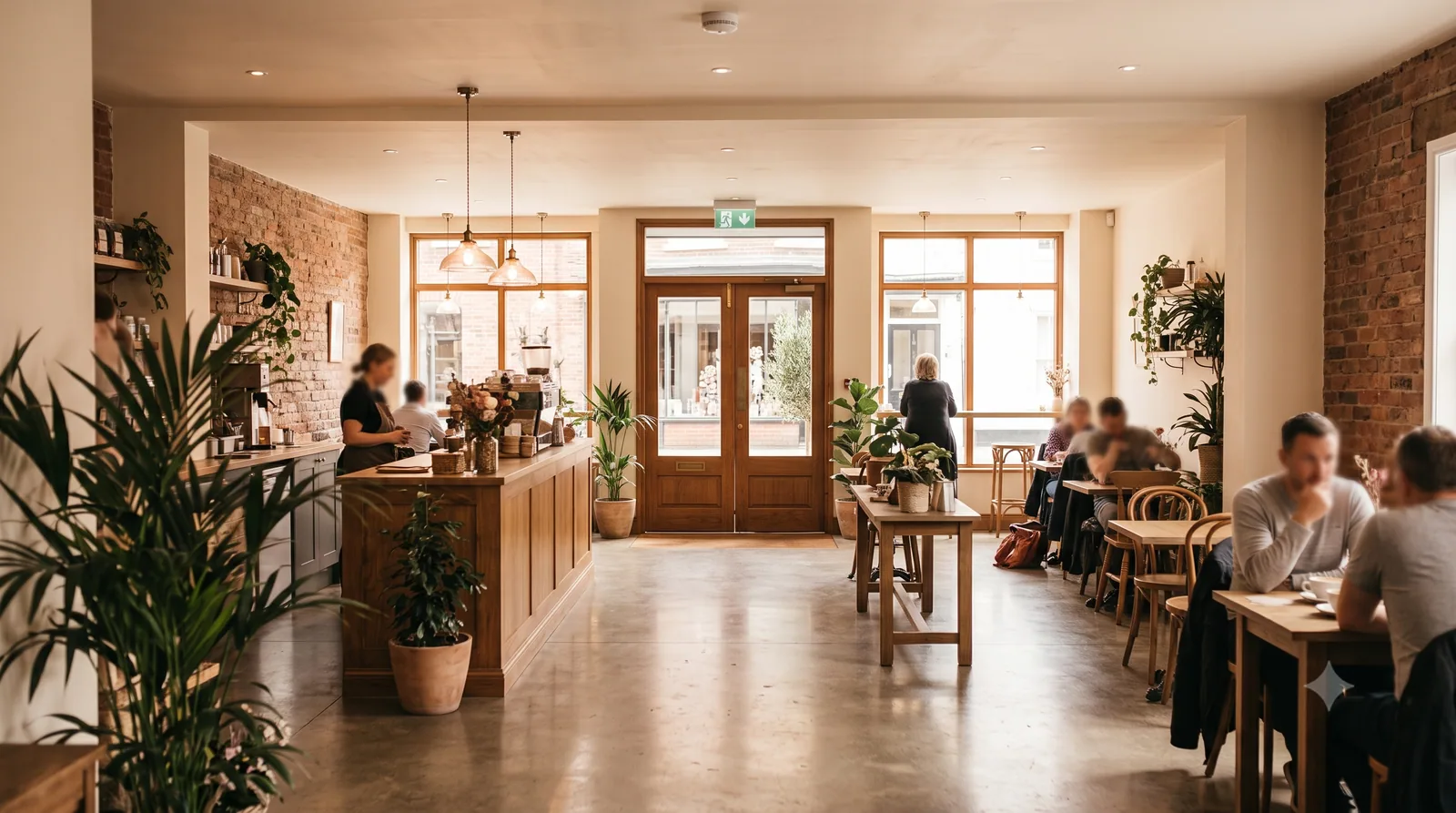 Industrial interior at Maneh Cafe