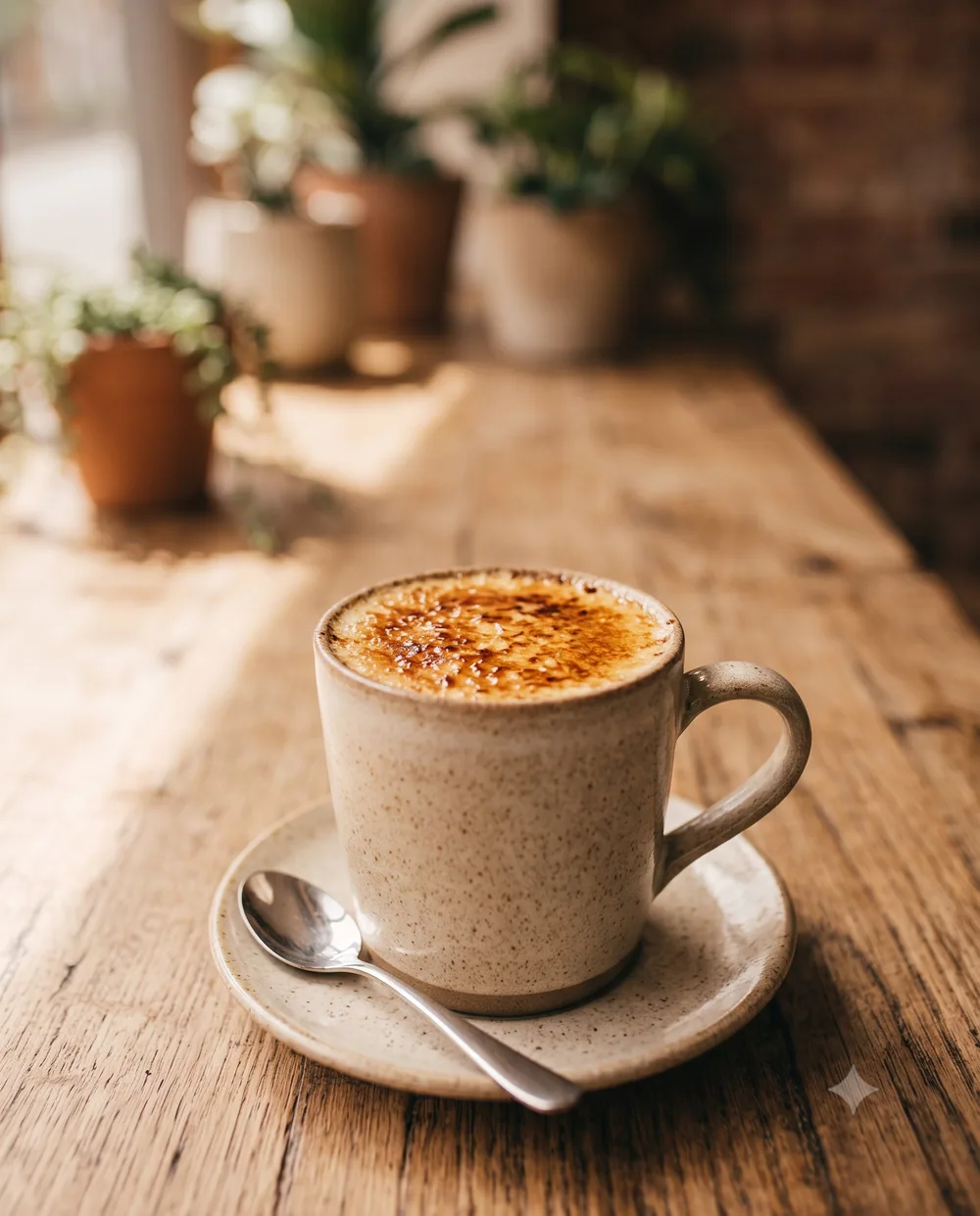 Creme Brulee Latte at Maneh Cafe